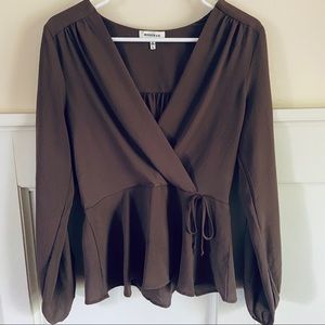 Monteau Faux Wrap Top
